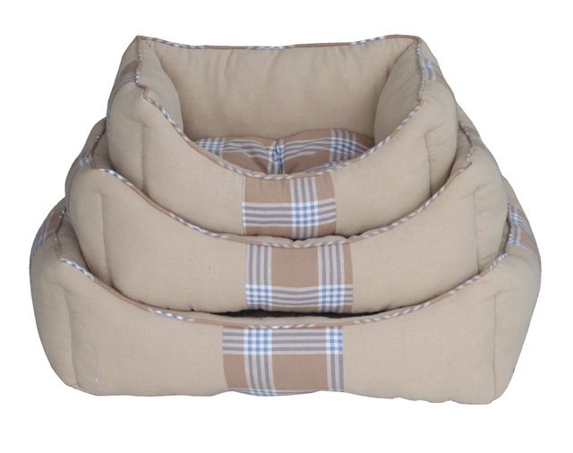Anima Blue and Brown Plaid Tan Bed Small - 20" x 16" x 9" at Kmart.com