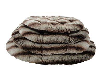 Anima Round Brown and Cream Fur Mat - 24" at Kmart.com