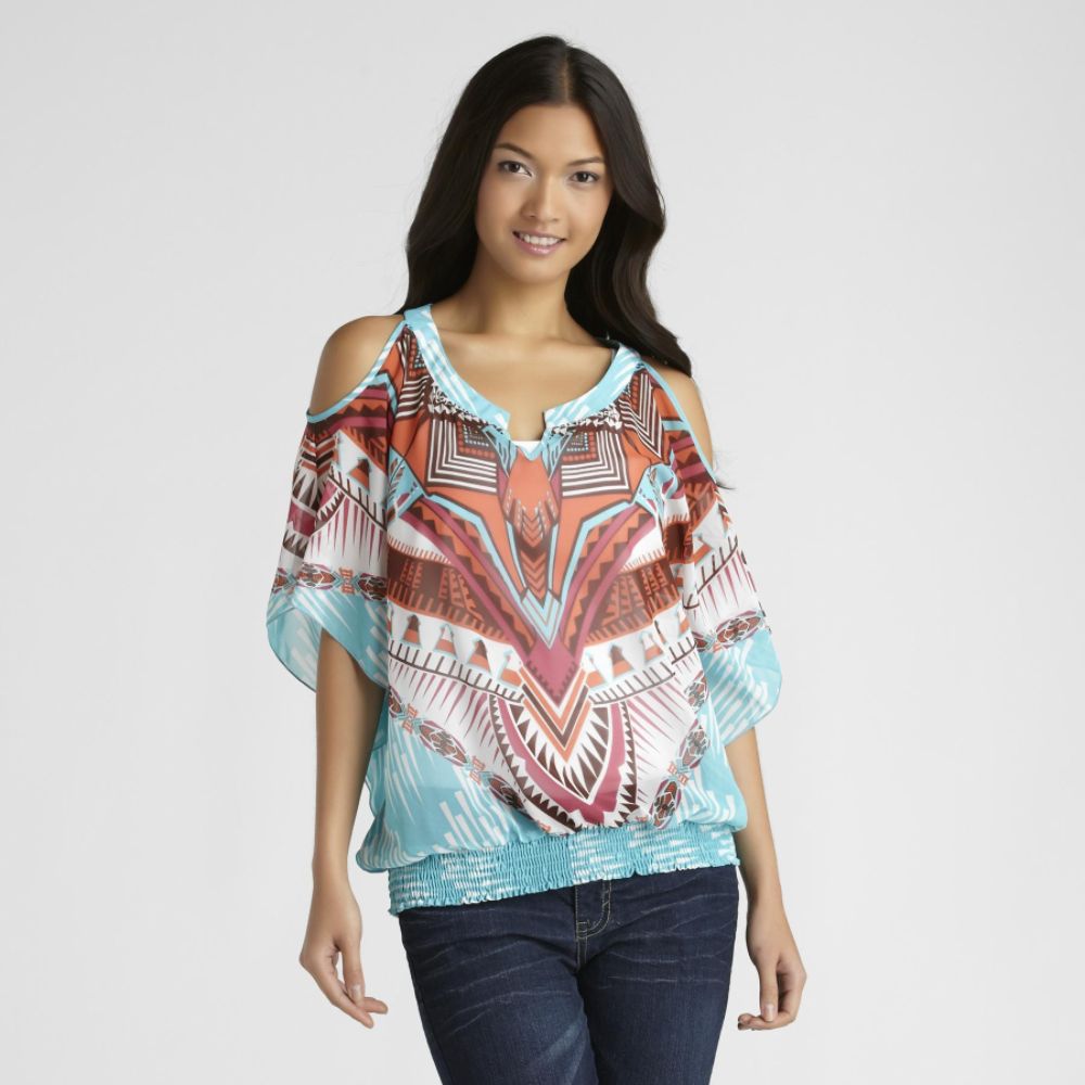 Apostrophe Women's Tribal Print Chiffon Top at Sears.com