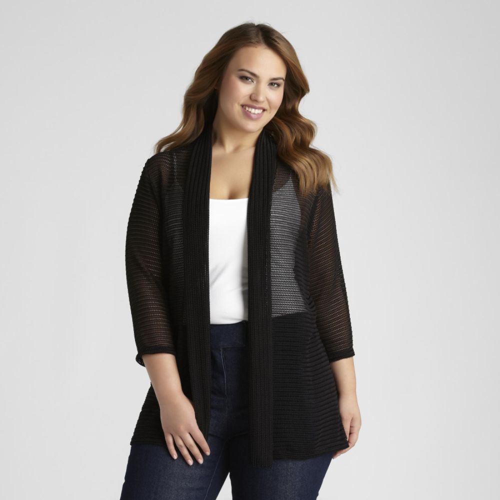 Jaclyn Smith Women's Plus Open-Air Cardigan at Sears.com