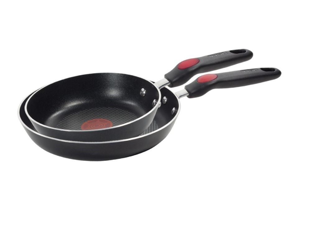 T-fal C306S264 Total Edge 2-Piece Nonstick Thermo-Spot Heat Indicator Dishwasher Safe Fry Pan Cookware, Black at Sears.com