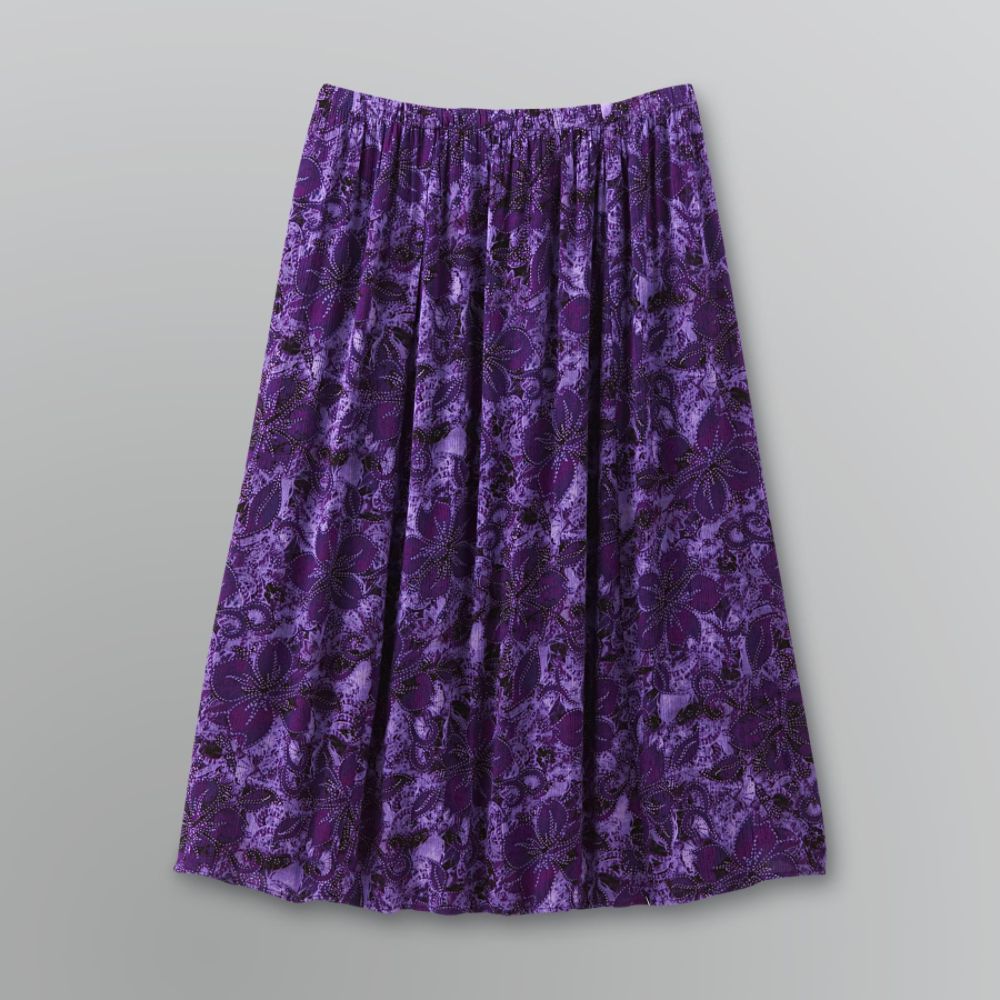 Laura Scott Women's Plus Crepe Printed Skirt at Sears.com