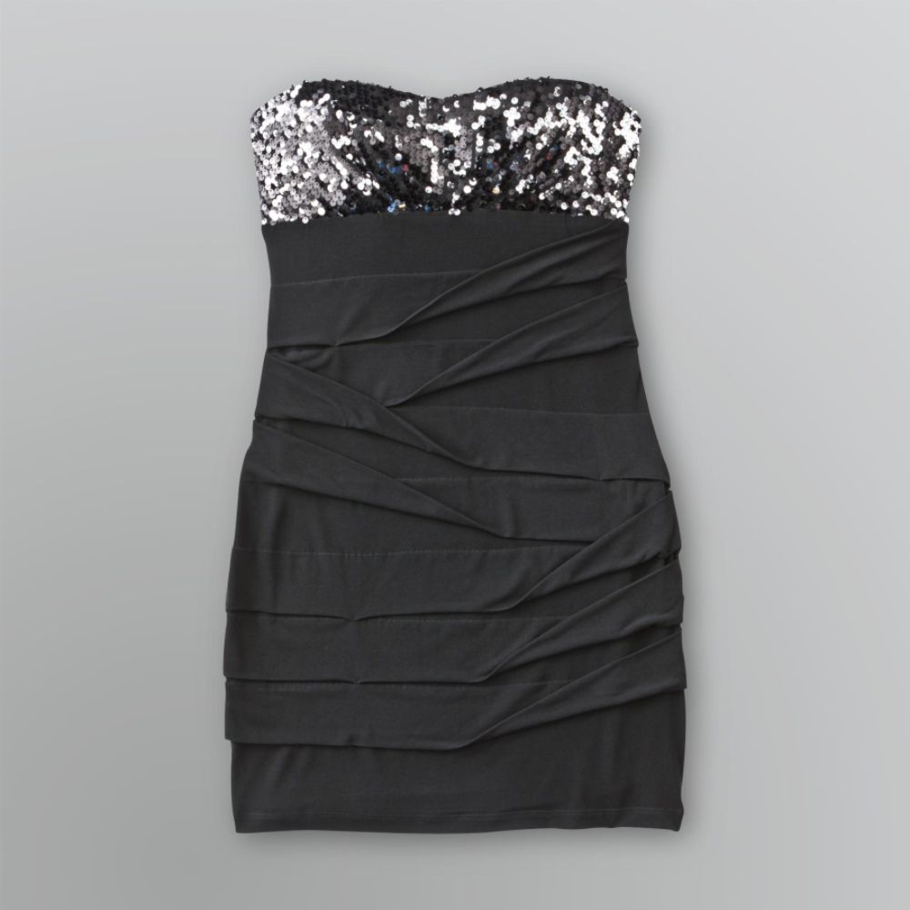 City Triangles Junior's Sequined Strapless Sheath Dress at Sears.com