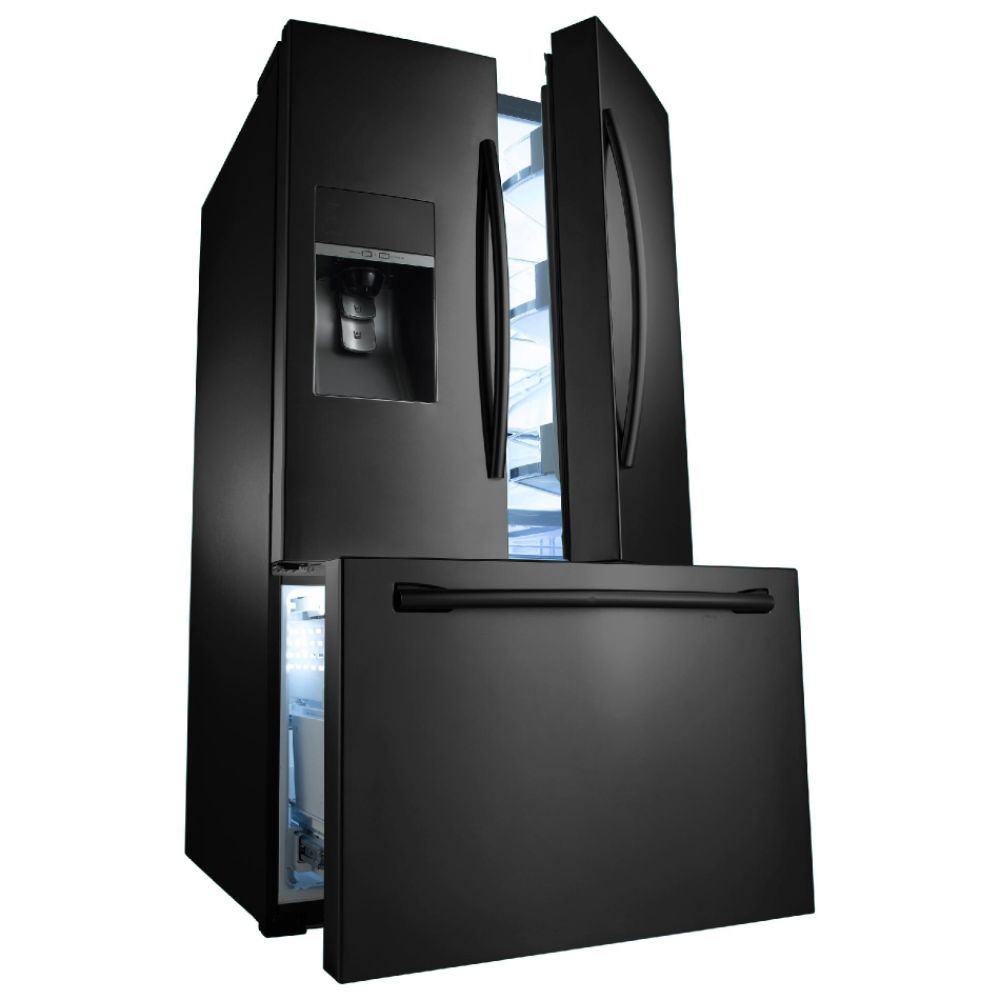 Black Refrigerator  French Doors on 32 Cu  Ft  French Door Refrigerator   Black Energy Star    Samsung