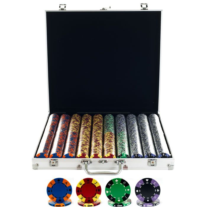 Trademark Poker 1000 Chip Tri-Color Suit