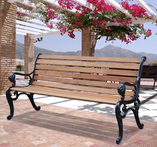 Vifah Modica Lion Steel Park Bench at Sears.com