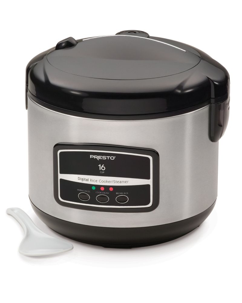 Presto 16 Cup Stainless Steel Digital Rice Cooker / Steamer at Kmart.com