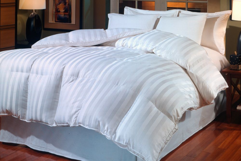 Blueridge Home Fashions 800 Thread Count Cabana Stripe Goose Down Comforter King at Kmart.com