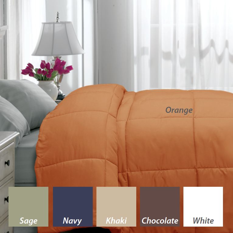 Microfiber Colored Down Alternative Comforter Orange Twin at Kmart.com