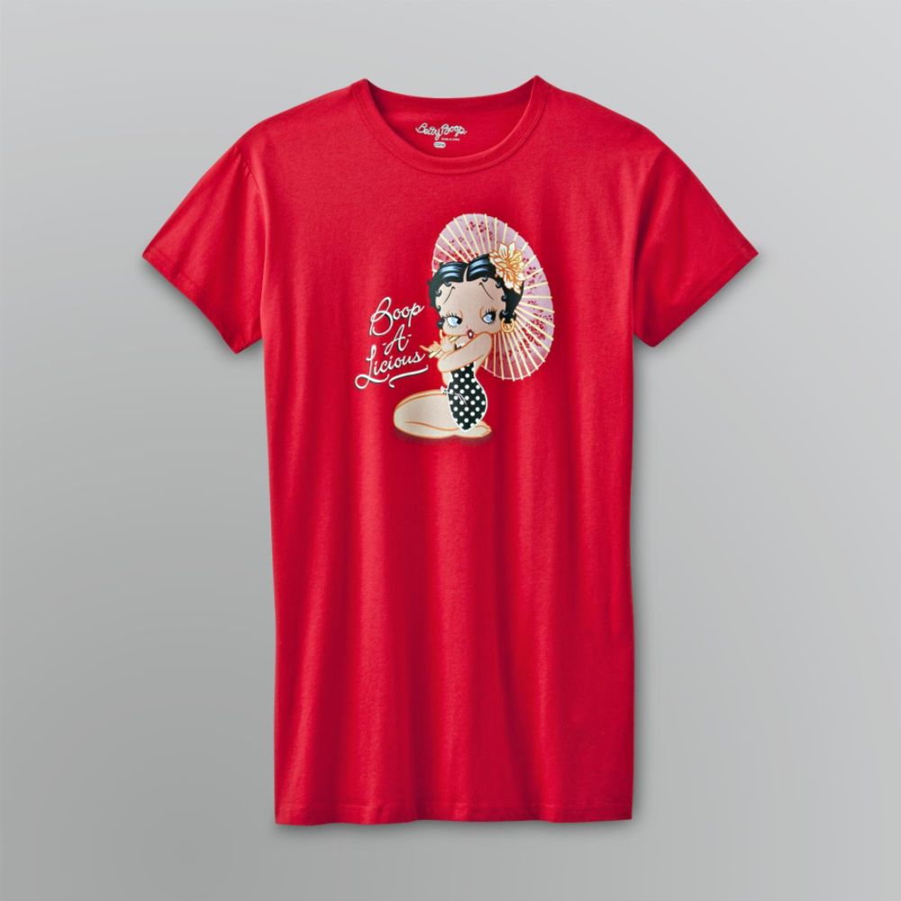 Betty Boop Women’s Pajama Top Boop-a-Licious Sleep Shirt Red Plus Sizes Available at Kmart.com