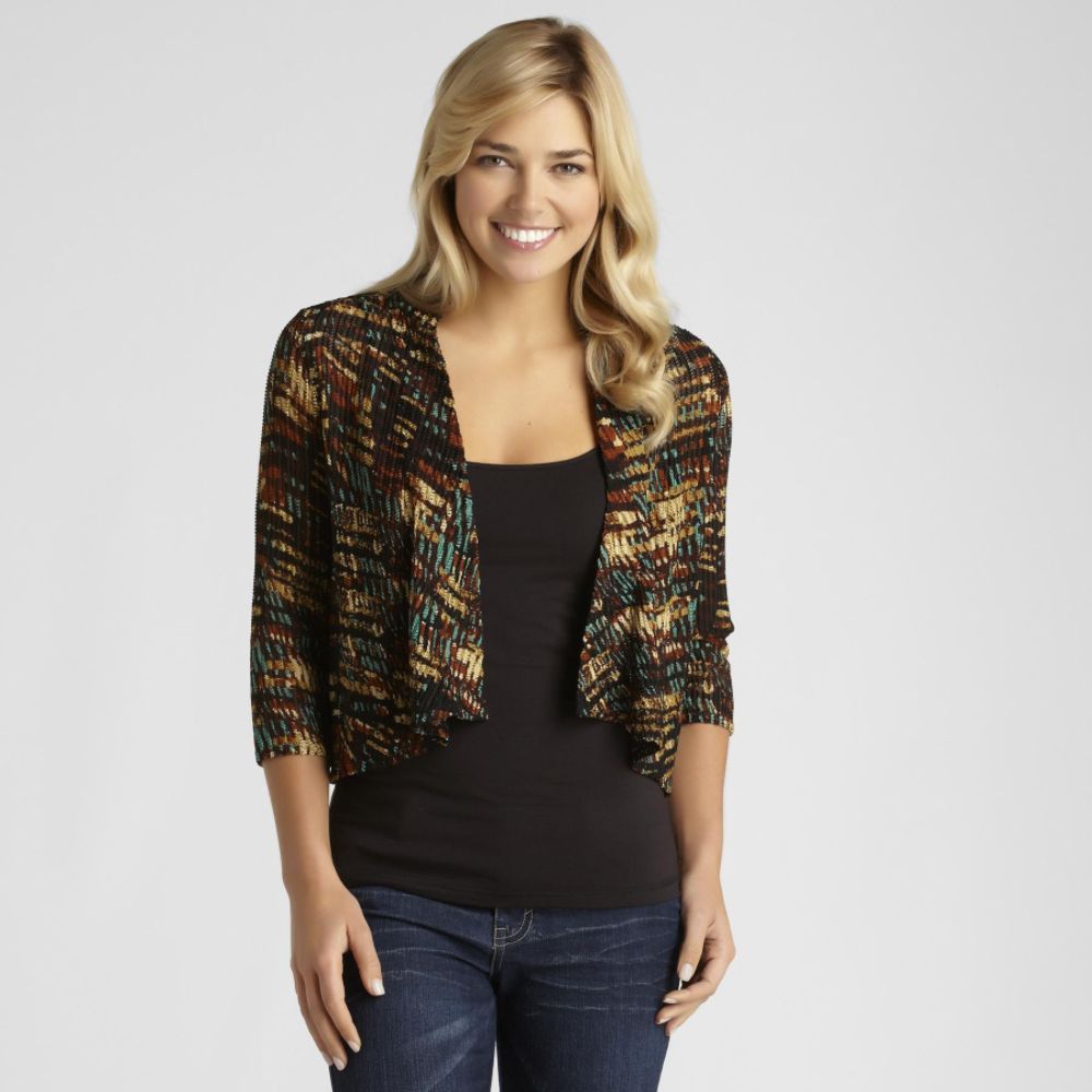 Covington Petite's Tape Yarn Cardigan at Kmart.com