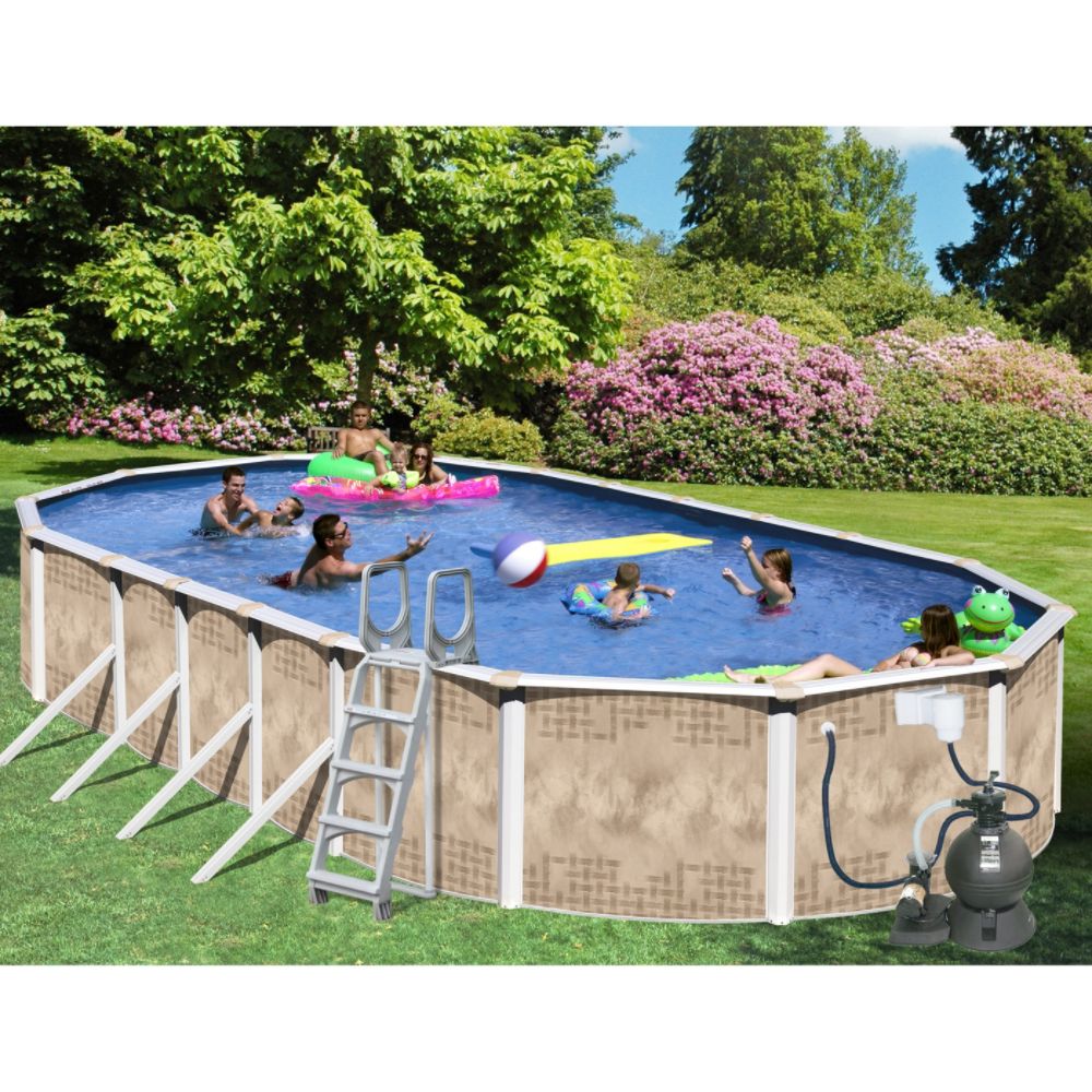 30ft x 15ft x 52in  Heritage Diamond Oval Pool Package at Sears.com