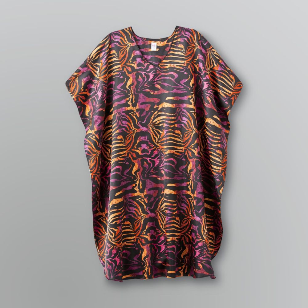 Granada Women's Animal Print Satin V-Neck Caftan at Sears.com