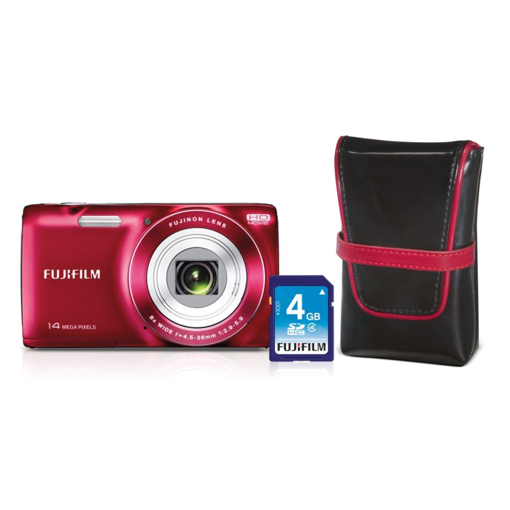 Fuji FinePix JZ100 14 Megapixel Digital Camera Bundle - Red at Sears.com