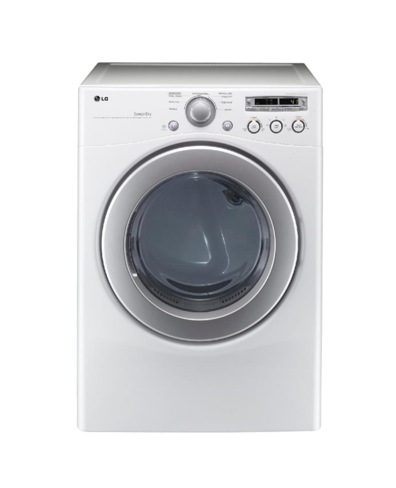 LG 7.1 cu. ft. Extra Large Capacity Front Load Electric Dryer with Sensor Dry - White at Sears.com