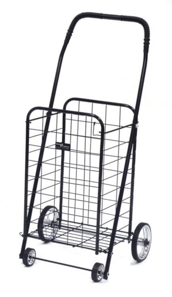 EASY WHEELS Mini Shopping Cart, Black