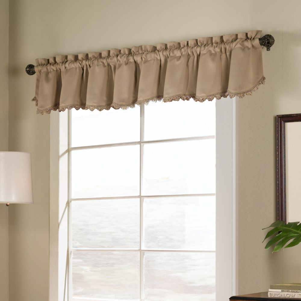 United Curtain Company Blackstone room darkening 54" X 15" valance - available in gold, sage, black, chocolate, brick and blue at Sears.com