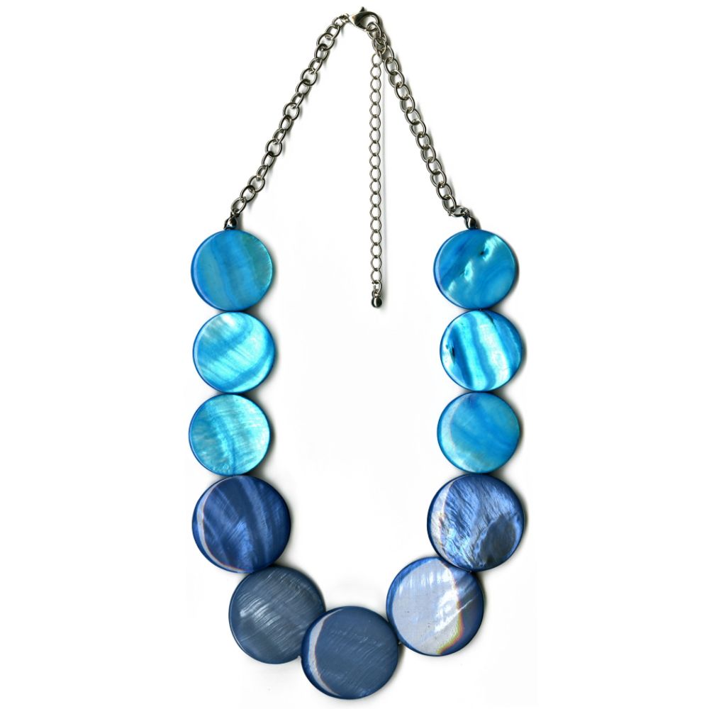 Jaclyn Smith Women’s Necklace Shell Disc Blue at Kmart.com