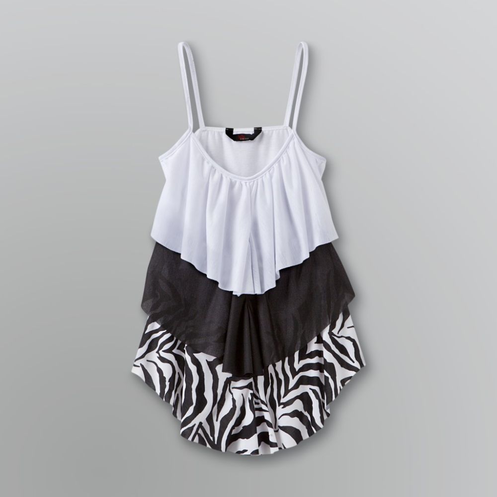 Vintage 1955 Junior's Zebra Tiered Ruffle Tank Top at Sears.com