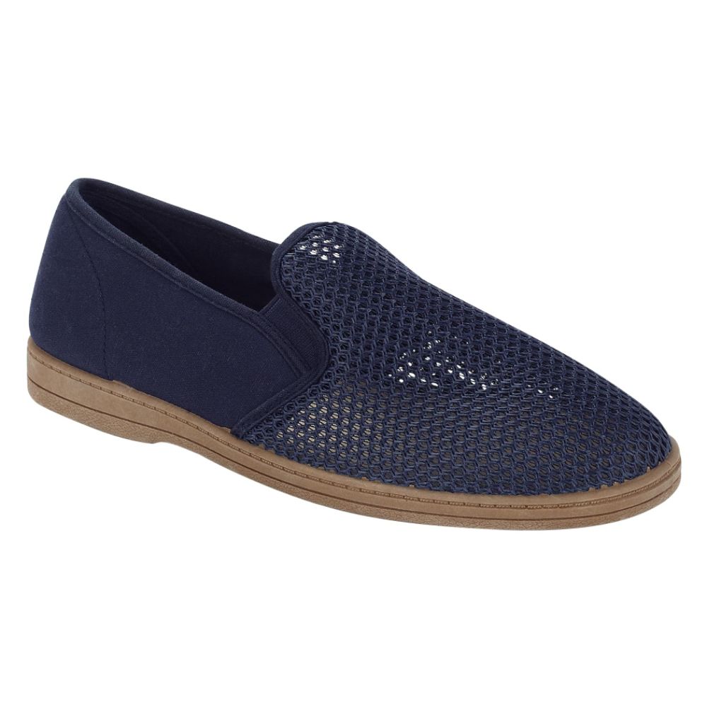 Basic Editions Men's Mesh Twin Gore Canvas Shoe - Navy at Kmart.com