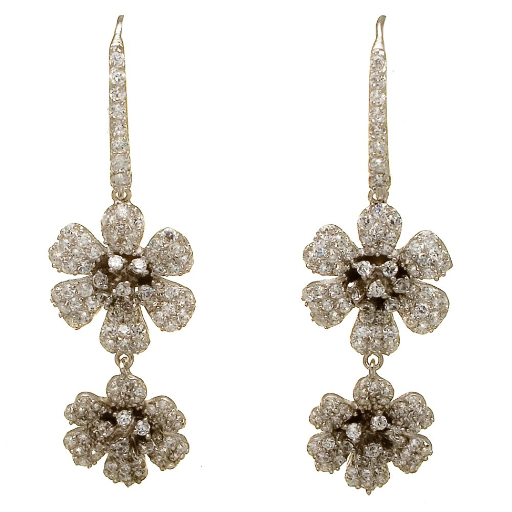 Sofia by Sofia Vergara Ladies Cubic Zirconia Flower Earring at Kmart.com