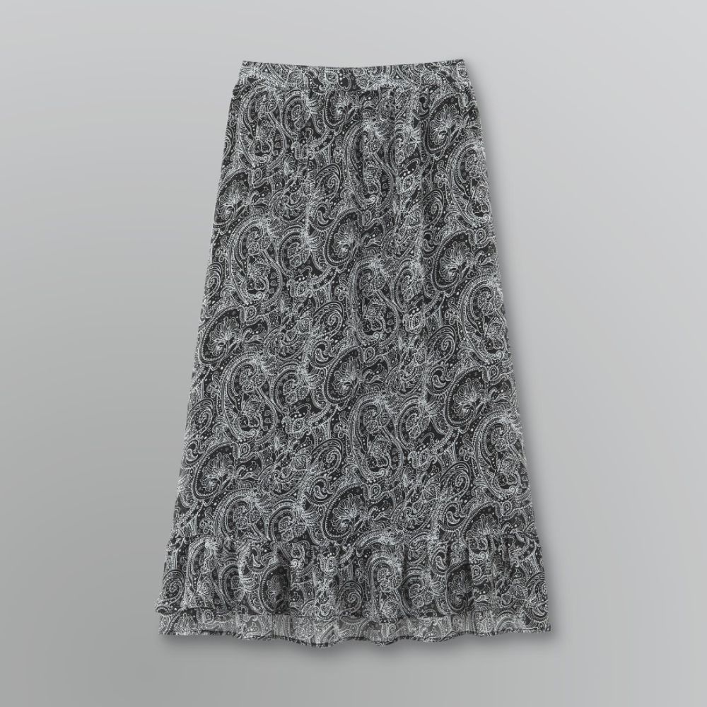 Notations Women's Plus Paisley Pull-On Skirt at Sears.com