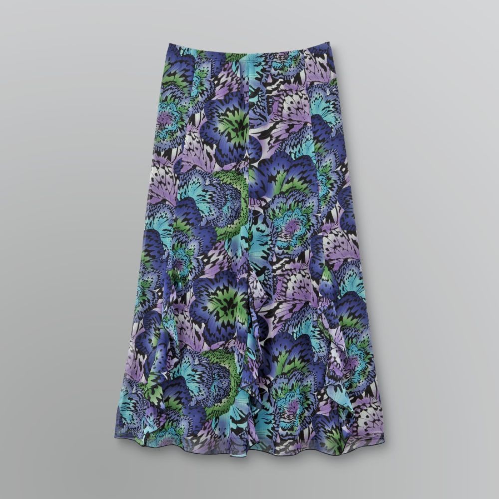 Notations Women's Plus Floral Gored Skirt at Sears.com
