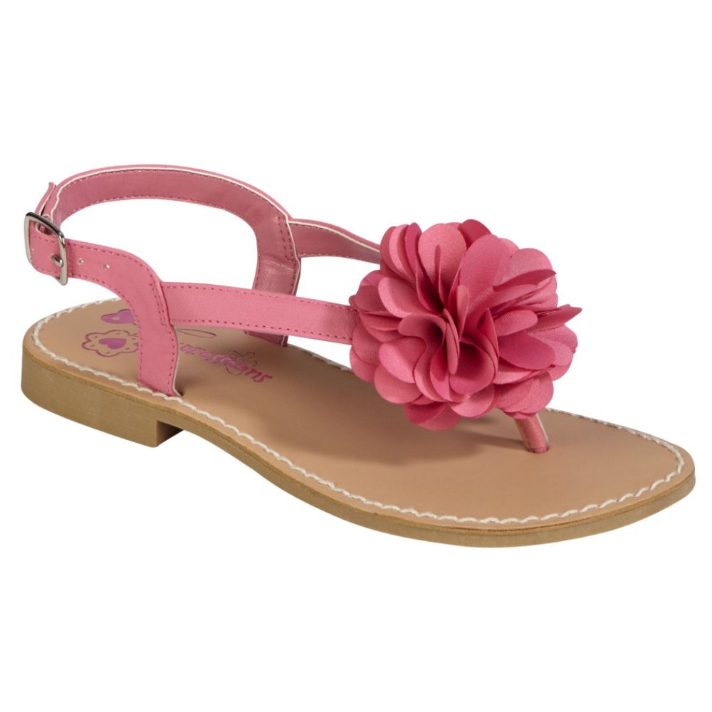 Expressions Girl's Chrysanthemum Flower Thong Sandal - Pink at Kmart.com