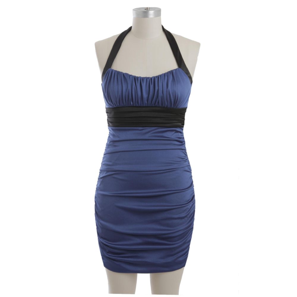 Speechless Junior’s Dress Halter Top Prom Ruched Blue at Sears.com