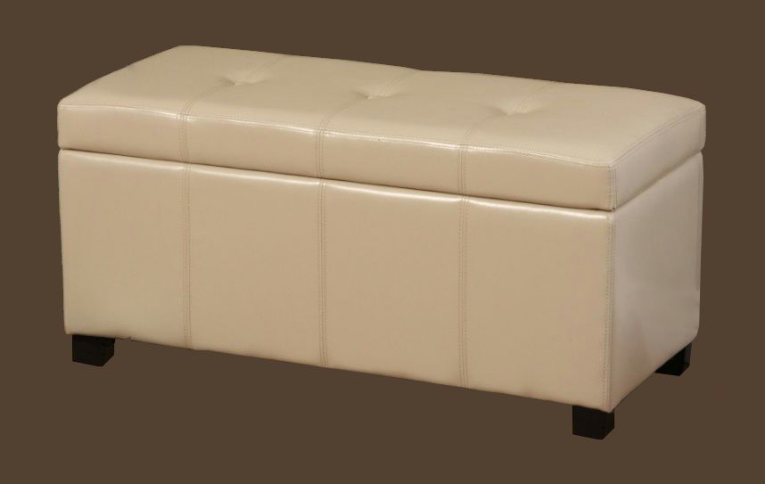 Warehouse of Tiffany Ariel Ivory Leather Storage Bench at Kmart.com