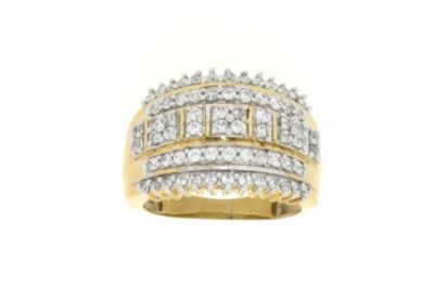 Sterling Silver Gold over Sterling Silver 1 cttw Diamond Band Ring at Sears.com