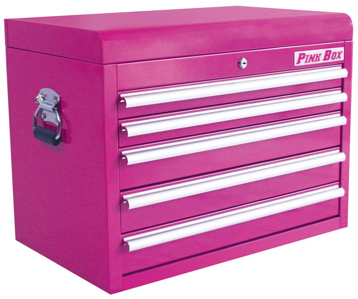 The Original Pink Box 26" 5 Drawer 18G Steel Top Chest, Pink at Sears.com