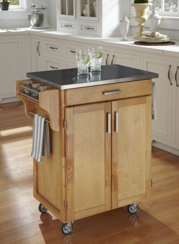 Home Styles Create-A-Cart Cuisine Cart - Natural Finish with Stainless Steel Top at Kmart.com