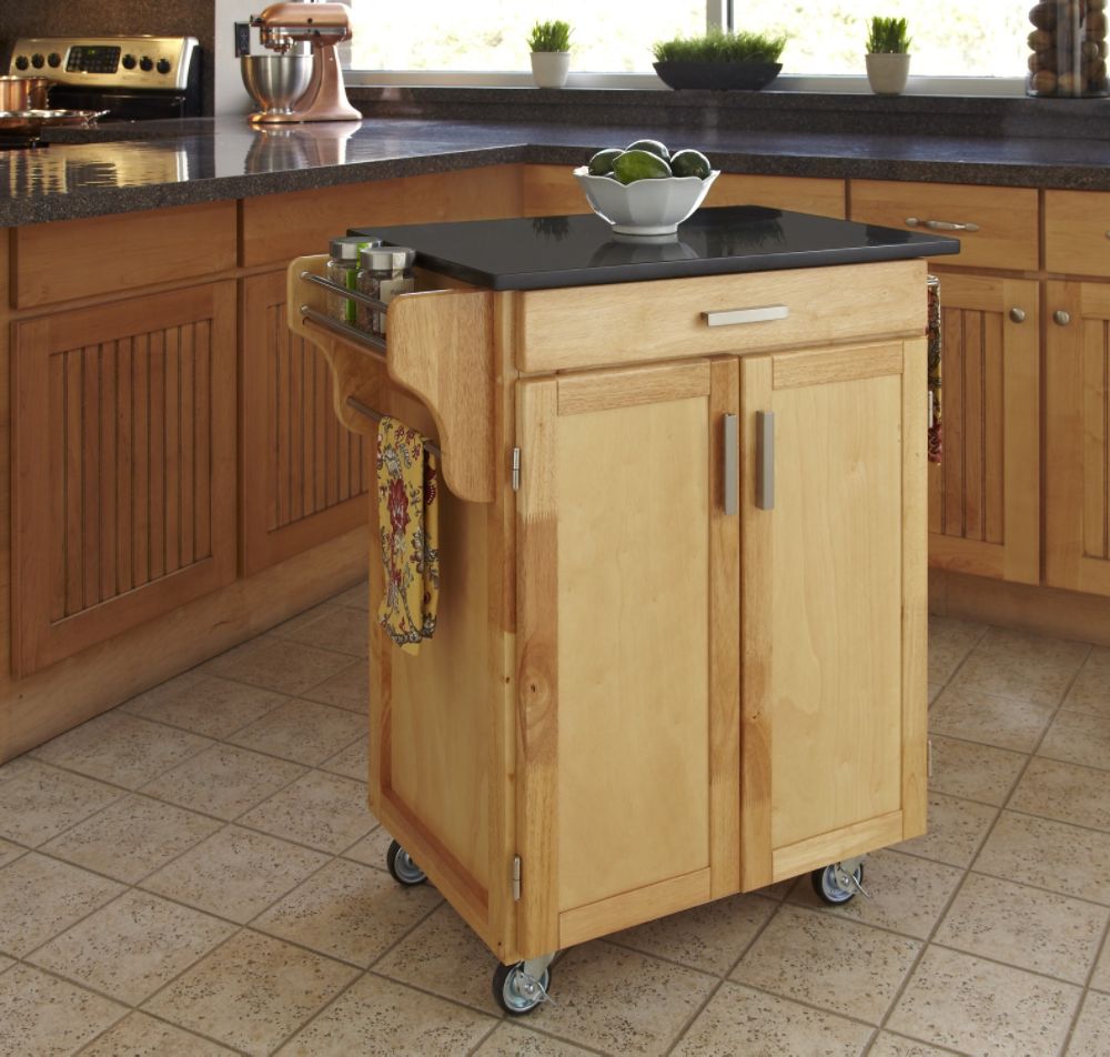 Home Styles Create-A-Cart Cuisine Cart - Natural Finish with Black Granite Top at Kmart.com