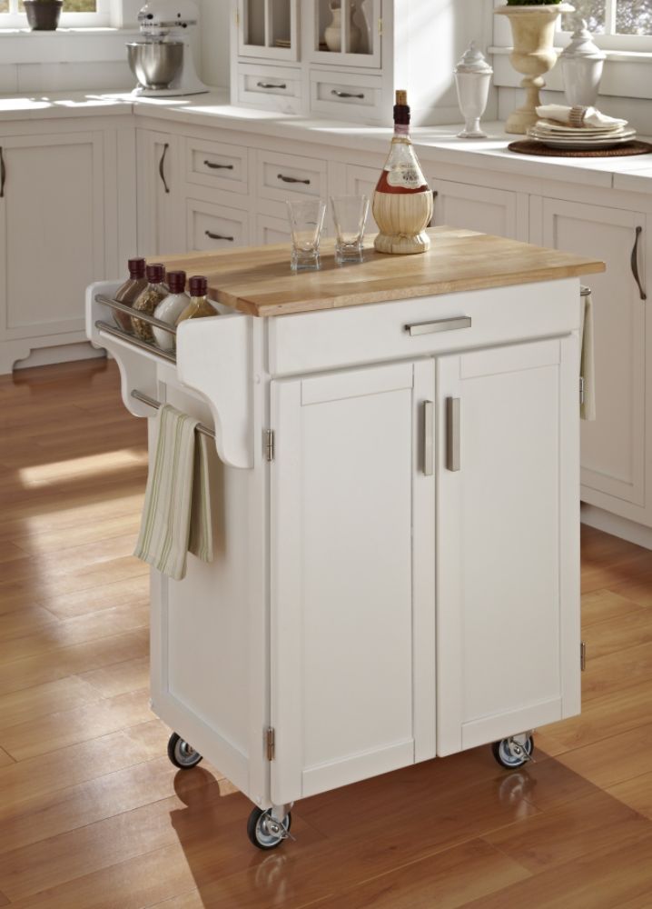Home Styles Create-A-Cart Cuisine Cart - White Finish with Wood Top at Kmart.com