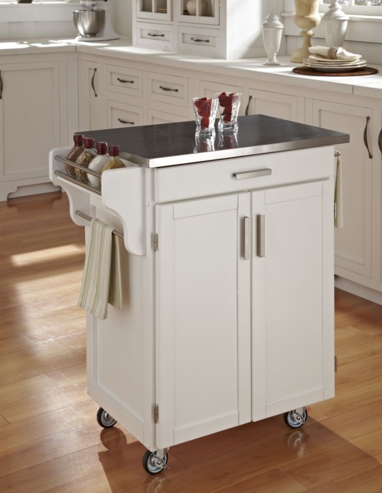 Home Styles Create-A-Cart Cuisine Cart - White Finish with Stainless Steel Top at Kmart.com