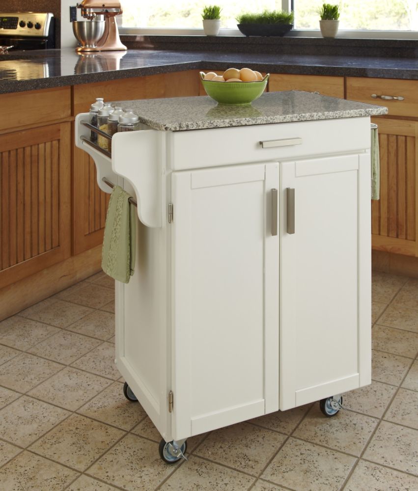 Home Styles Create-A-Cart Cuisine Cart - White Finish with Salt & Pepper Granite Top at Kmart.com