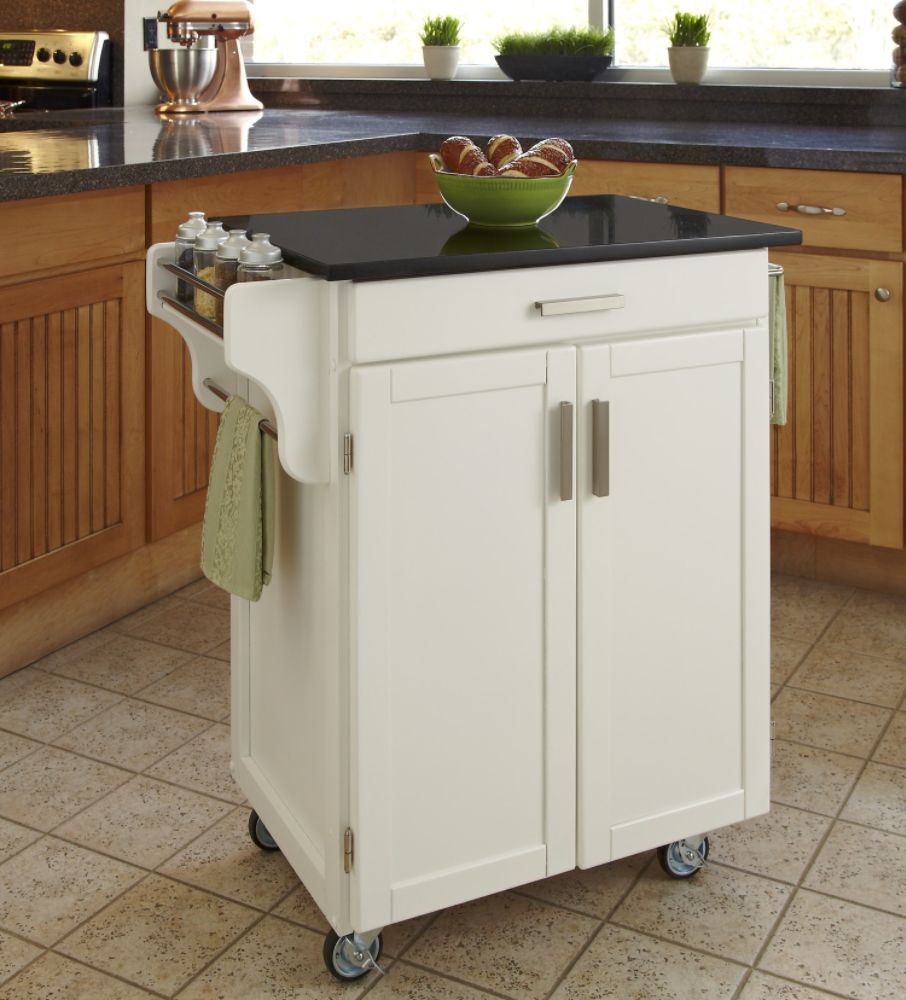 Home Styles Create-A-Cart Cuisine Cart - White Finish with Black Granite Top at Kmart.com
