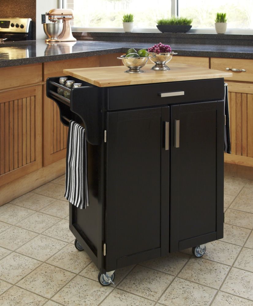 Home Styles Create-A-Cart Cuisine Cart - Black Finish with Wood Top at Kmart.com