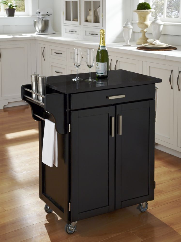 Home Styles Create-A-Cart Cuisine Cart - Black Finish with Black Granite Top at Kmart.com