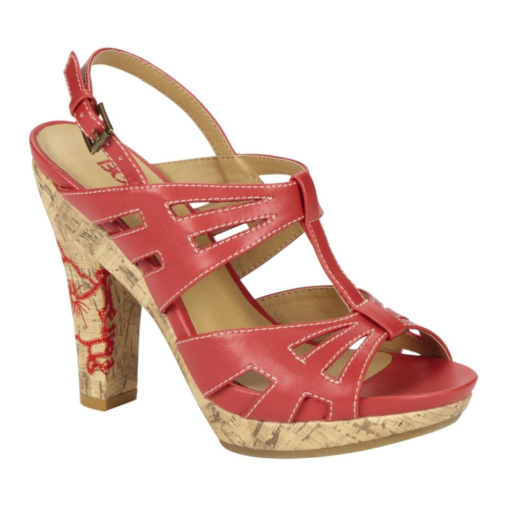 Bongo Women's Brooke Stitched Heel Sandal - Coral at Sears.com