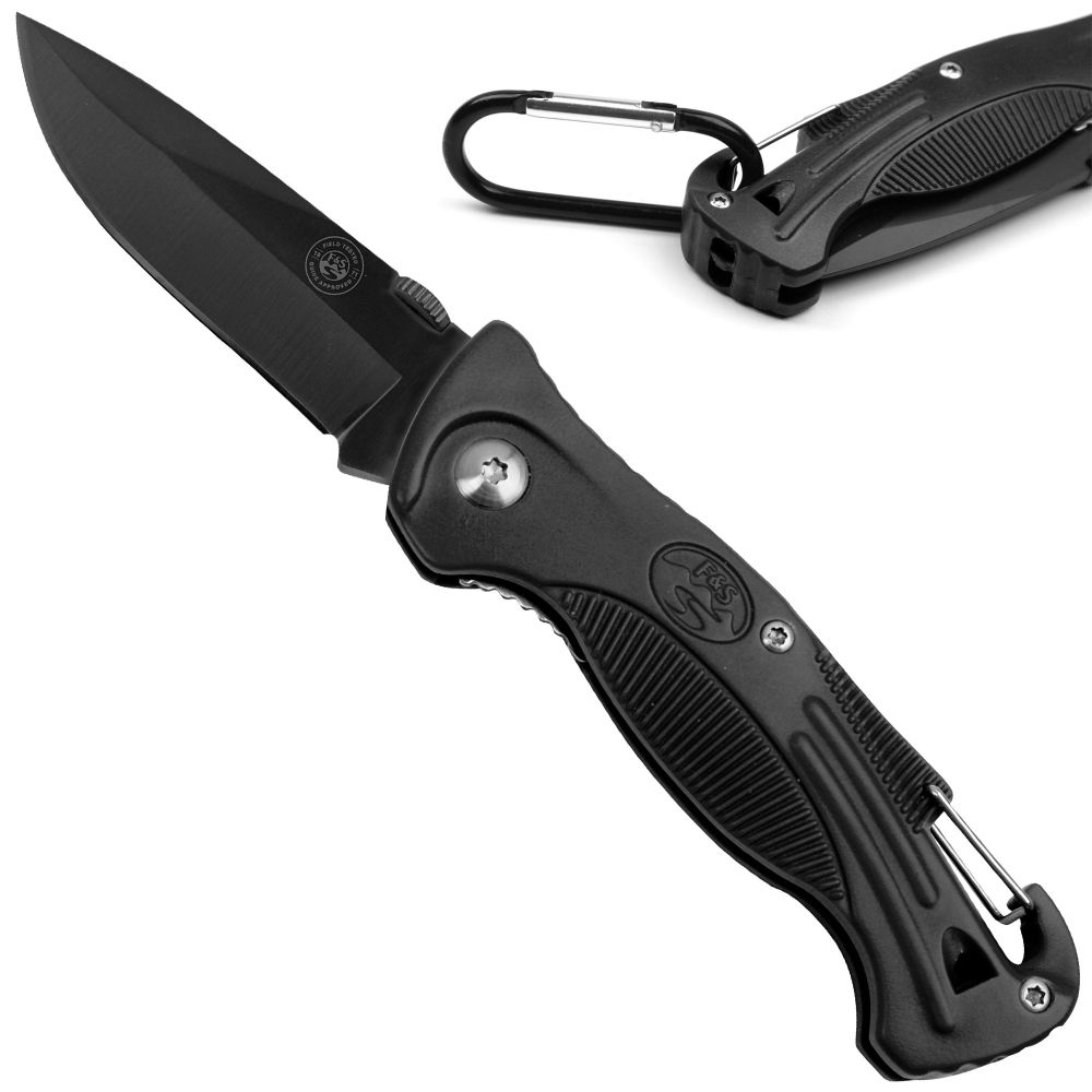 Field & Stream 7.5 Inch Black Hiker Folding Knife w/ Whistle at Sears.com