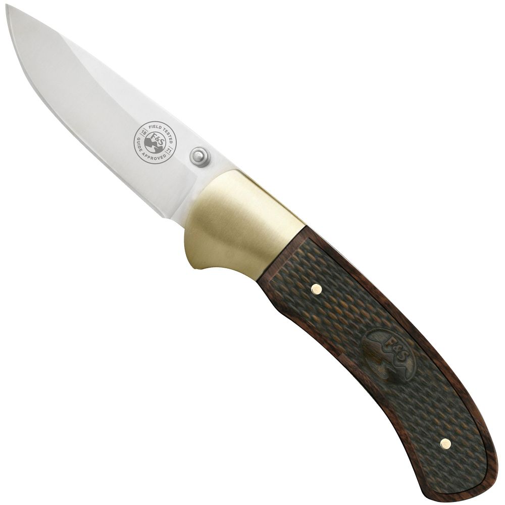 Field & Stream 6.75 Inch Diamond Cut Wood Folding Knife