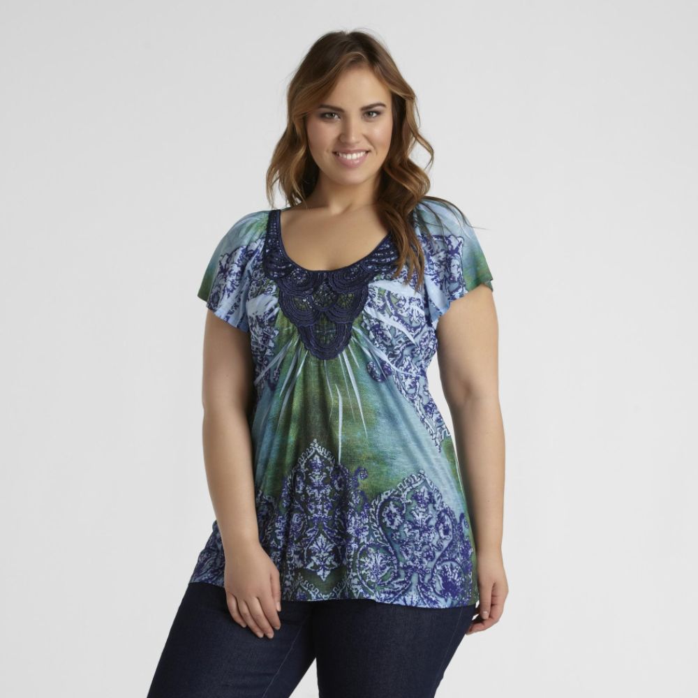 Live and Let Live Women's Plus Sublimation Top at Sears.com