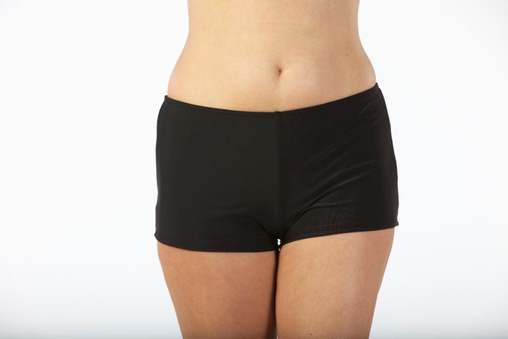 Tropical Escape Women's Plus Solid Black Swim Short Seperates at Sears.com