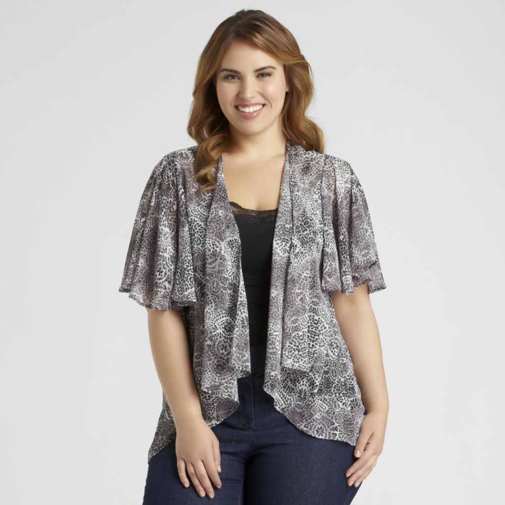 Beverly Drive Women's Plus Open-Front Cardigan at Sears.com