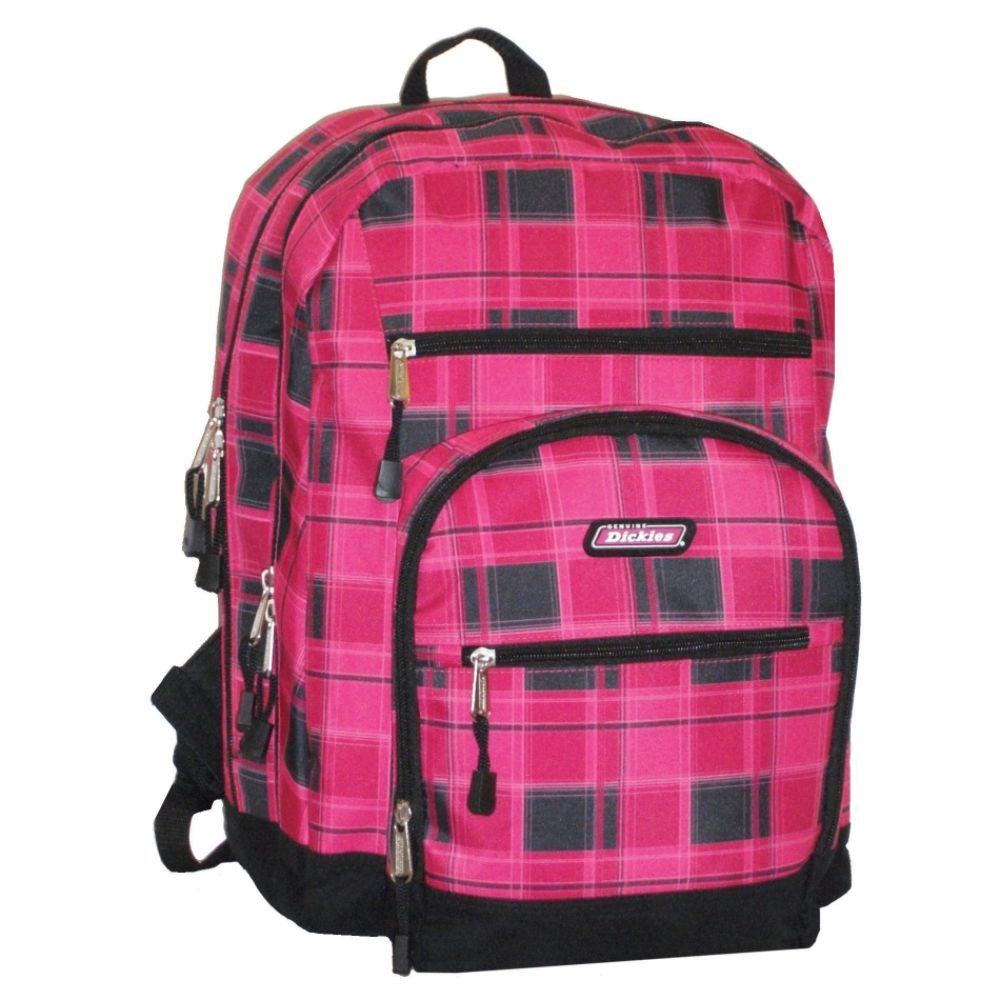 Genuine Dickies Plaid with Suede Bottom Backpack - Pink Plaid at Kmart.com