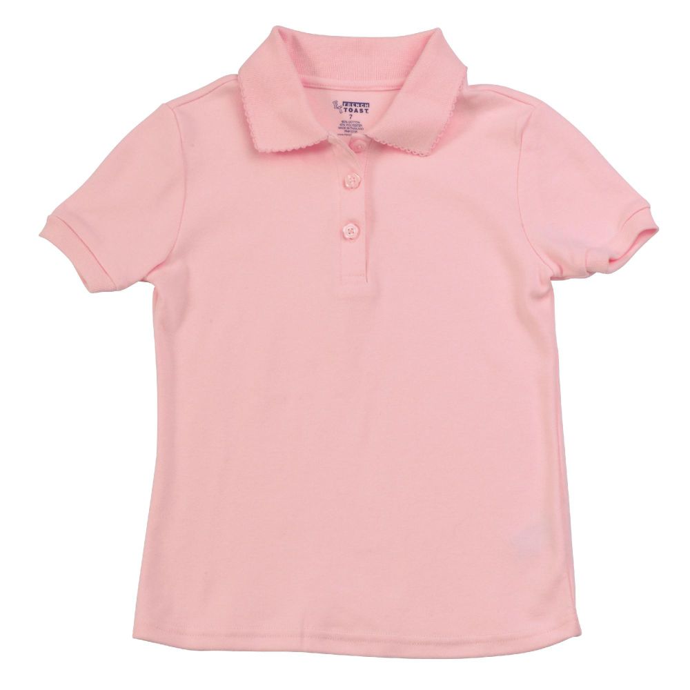 French Toast (Toddler) Girls Short Sleeve Interlock Polo With Picot Collar at Kmart.com