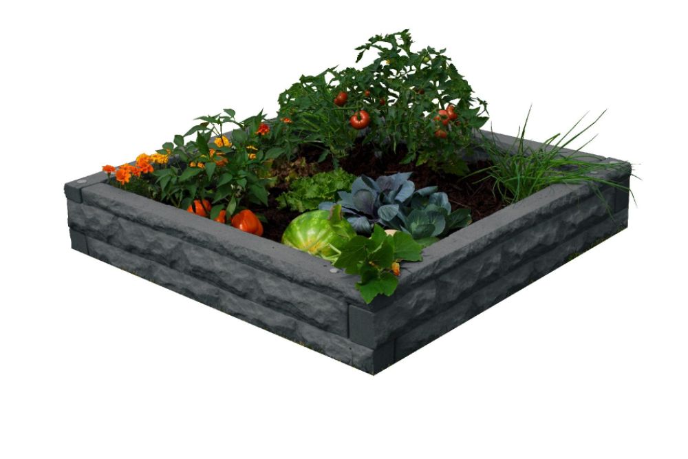 Garden Wizard Raised Bed Garden - Dark Granite
