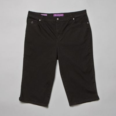 Gloria Vanderbilt Women’s Plus Amanda Bling Back Pocket Denim Capri at Sears.com